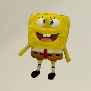 Vintage Nickelodeon Babbling SpongeBob SquarePants Talking Plush Toy 2000 Works